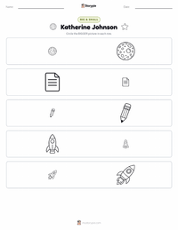 Katherine Johnson printable worksheet preview