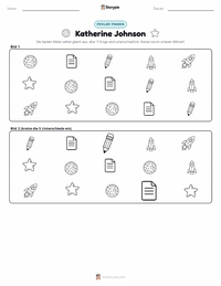 Katherine Johnson druckbare Arbeitsblatt Vorschau