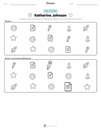 Katherine Johnson printable worksheet preview