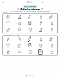 Aperçu de la feuille de travail imprimable Katherine Johnson