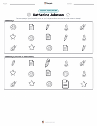 Katherine Johnson afdrukbare werkblad voorbeeld