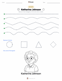 Anteprima della scheda stampabile di Katherine Johnson