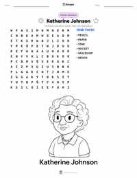 Katherine Johnson printable worksheet preview