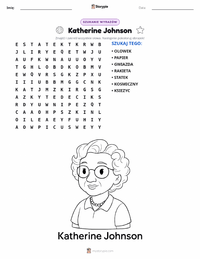 Podgląd drukowalnego arkusza ćwiczeń Katherine Johnson