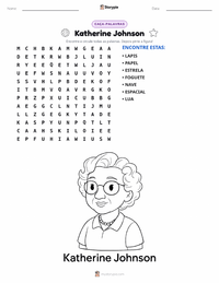 Prévia da folha de atividades imprimível Katherine Johnson
