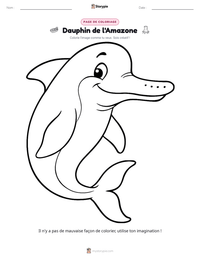 Aperçu de la feuille de travail imprimable Dauphin de l'Amazone