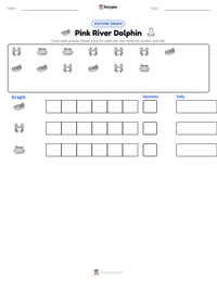 Pink River Dolphin printable worksheet preview