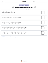 Amazon Nehri Yunusu yazdırılabilir çalışma sayfası önizlemesi