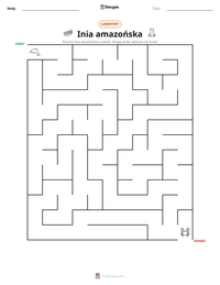 Podgląd drukowalnego arkusza ćwiczeń Inia amazońska