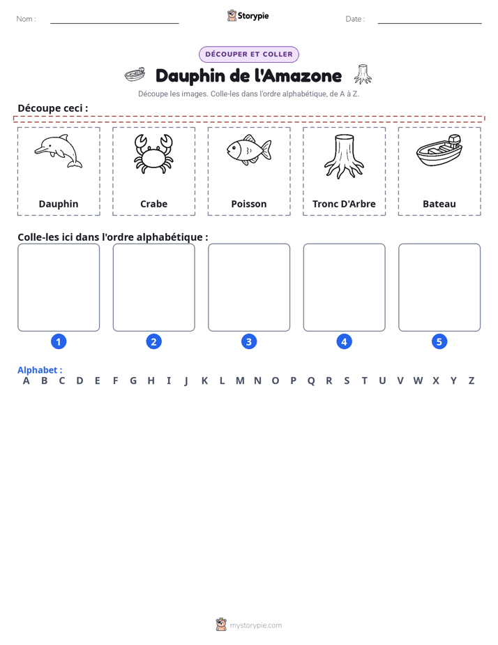 Découper & Coller l'Alphabet