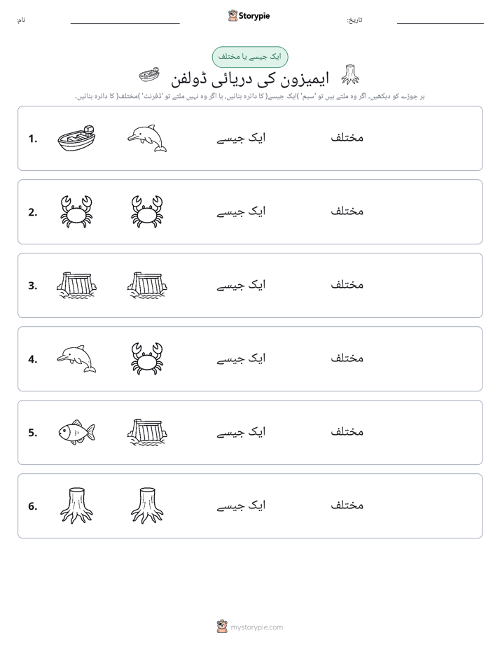 ایک جیسا یا مختلف