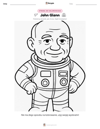 Podgląd drukowalnego arkusza ćwiczeń John Glenn