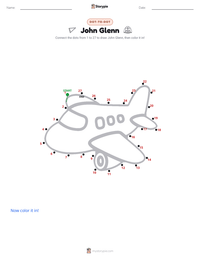 John Glenn printable worksheet preview