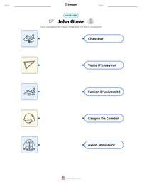 Aperçu de la feuille de travail imprimable John Glenn