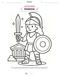Aperçu de la feuille de travail imprimable Amazones