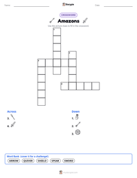 Amazons printable worksheet preview