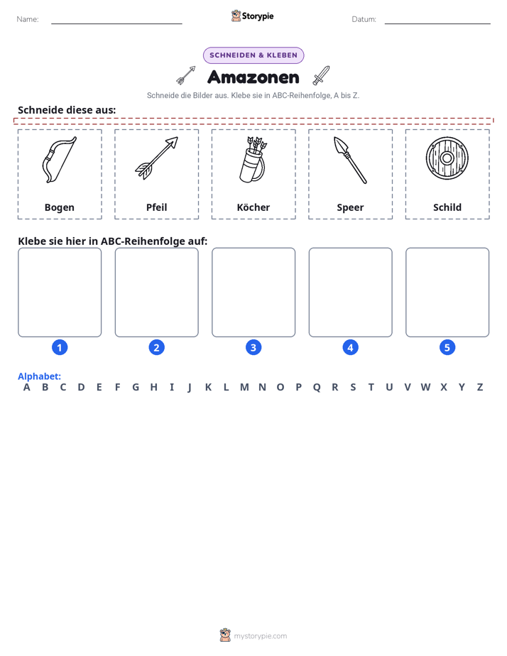 Schneiden & Einfügen Alphabet