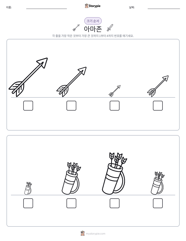 크기 순서