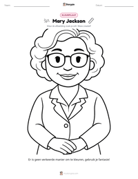 Mary Jackson afdrukbare werkblad voorbeeld