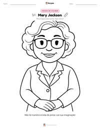 Prévia da folha de atividades imprimível Mary Jackson
