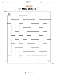 Aperçu de la feuille de travail imprimable Mary Jackson