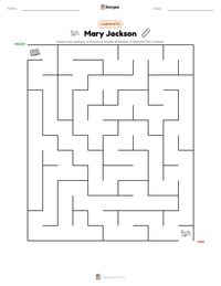 Anteprima della scheda stampabile di Mary Jackson