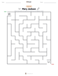 Mary Jackson afdrukbare werkblad voorbeeld