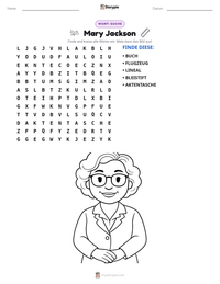 Mary Jackson druckbare Arbeitsblatt Vorschau