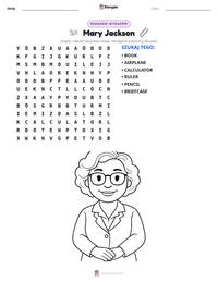 Podgląd drukowalnego arkusza ćwiczeń Mary Jackson