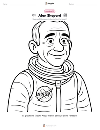 Alan Shepard druckbare Arbeitsblatt Vorschau
