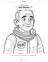 Prévia da folha de atividades imprimível Alan Shepard