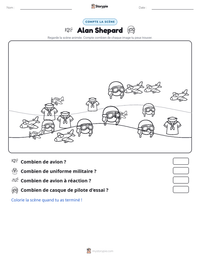 Aperçu de la feuille de travail imprimable Alan Shepard