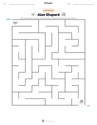 Aperçu de la feuille de travail imprimable Alan Shepard
