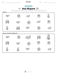Alan Shepard printable worksheet preview