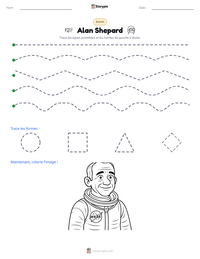 Aperçu de la feuille de travail imprimable Alan Shepard