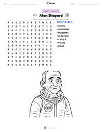 Aperçu de la feuille de travail imprimable Alan Shepard