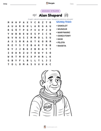 Podgląd drukowalnego arkusza ćwiczeń Alan Shepard