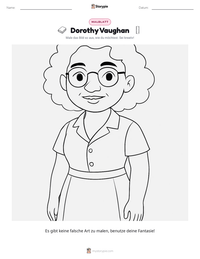 Dorothy Vaughan druckbare Arbeitsblatt Vorschau