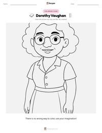 Dorothy Vaughan printable worksheet preview