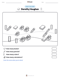 Dorothy Vaughan printable worksheet preview