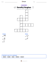 Dorothy Vaughan printable worksheet preview