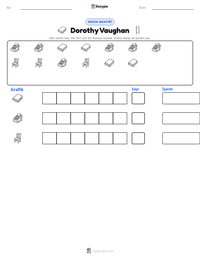 Dorothy Vaughan yazdırılabilir çalışma sayfası önizlemesi
