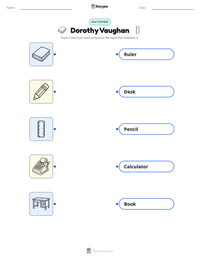 Dorothy Vaughan printable worksheet preview