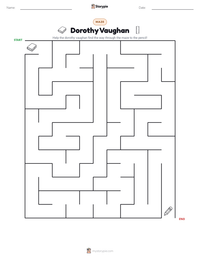 Dorothy Vaughan printable worksheet preview