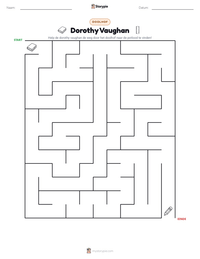 Dorothy Vaughan afdrukbare werkblad voorbeeld
