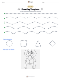 Dorothy Vaughan printable worksheet preview