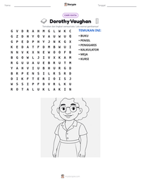 Prabaca lembar kerja cetak Dorothy Vaughan