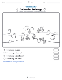 Columbian Exchange printable worksheet preview
