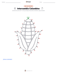 Vista previa de la hoja de trabajo imprimible de Intercambio Colombino