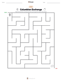 Columbian Exchange printable worksheet preview